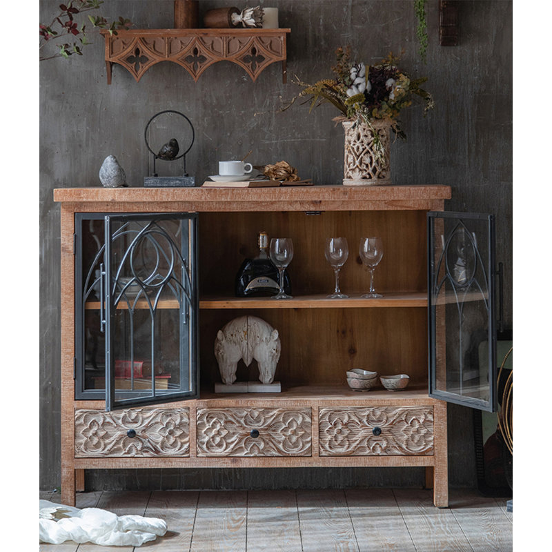 Retro Multi-Functional Large-Capacity Accent Cabinet