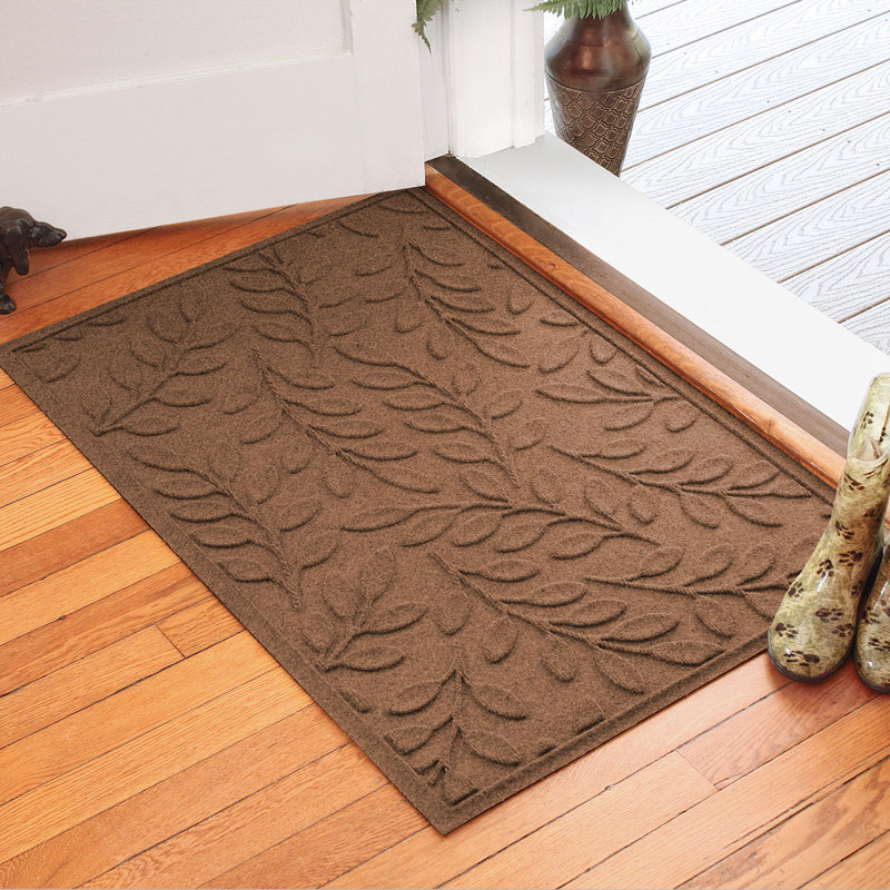 Paillasson intérieur / extérieur WaterHog® Brittney Leaf 35 po x 59 po, 2 pi 11 po x 4 pi 11 po, Bordeaux