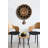 Stylish Decorative Wall Clock, Walnut & Black, 15.4 x 19.7 inches | 100% MDF Construction, Thickness: 0.1 inches | Modern Design for Living Room, Office, or Bedroom, Perfect for Enhancing Home Decor-1110075681