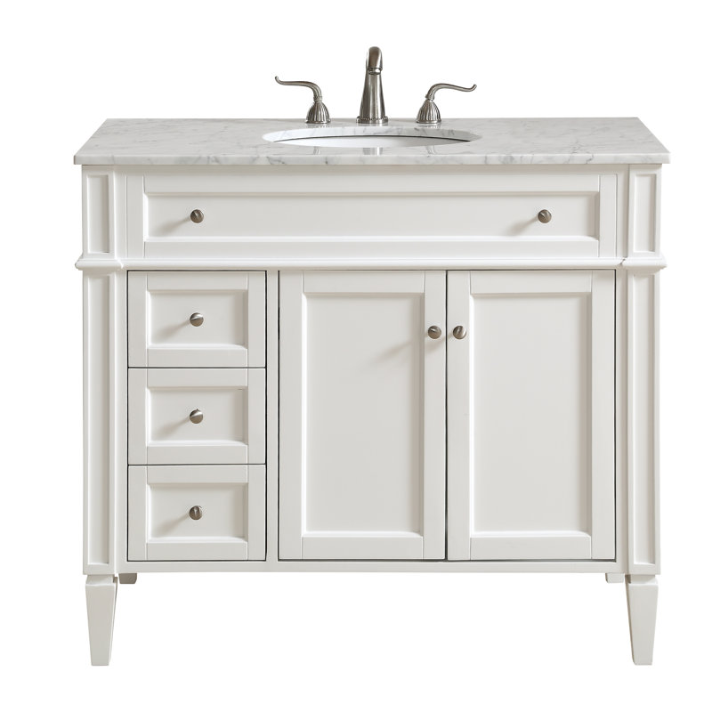 Meuble-lavabo simple 40 po Rivers, Blanc