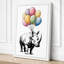 Rhinoceros with Balloons Whimsical - Wrapped Canvas-379821147-379821138