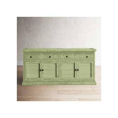 Rustic 80" Sideboard Buffet with shutter doors