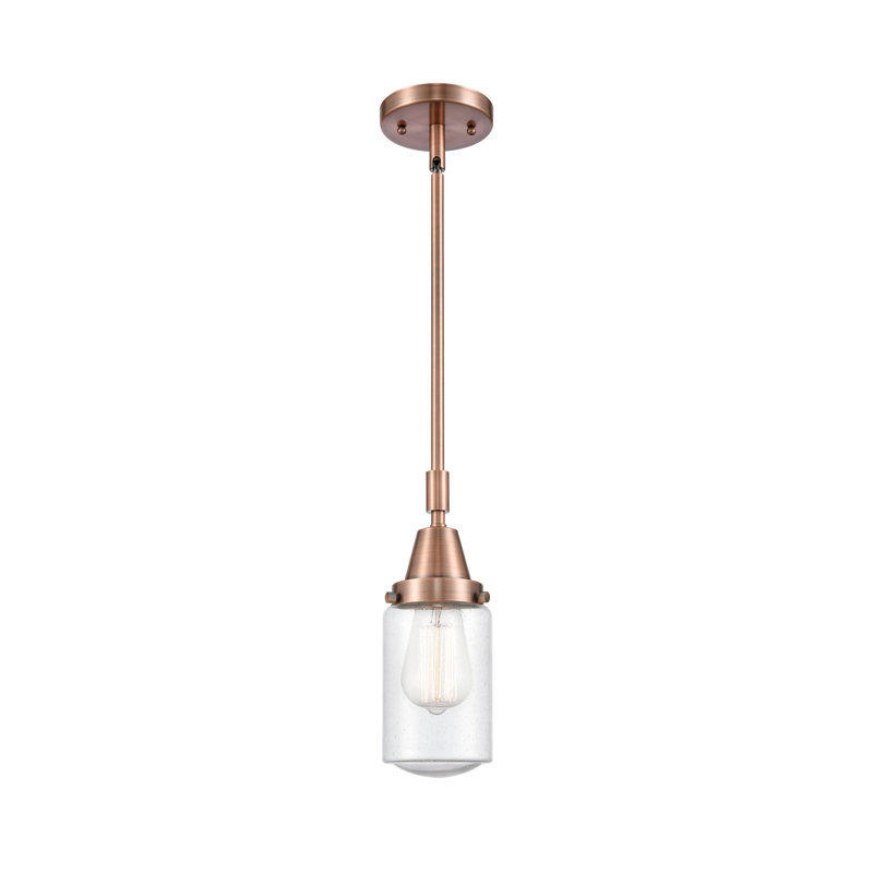 Luminaire suspendu cylindrique à 1 lumière Saroyan, Cuivre antique, DEL