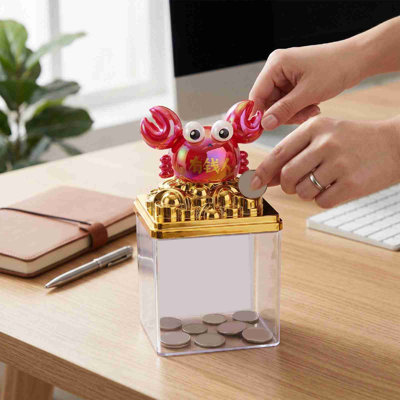 Décoration de bureau solaire à énergie solaire en forme de crabe à balançoire automatique Lucky