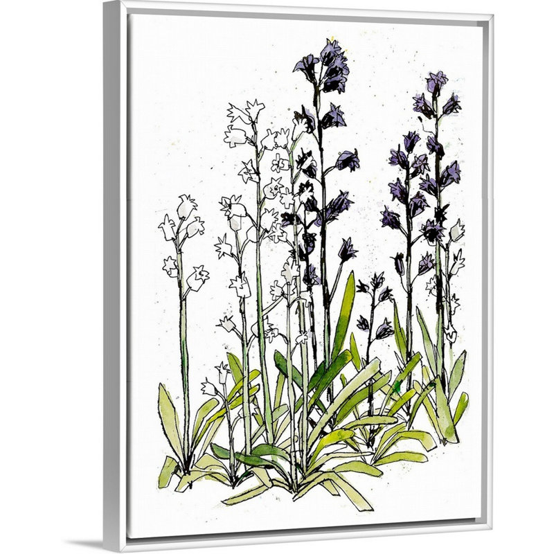 Reproduction d’art sur toile, "crocuses" par Eleanor Doughty-impression sur toile, Toile blanche encadrée