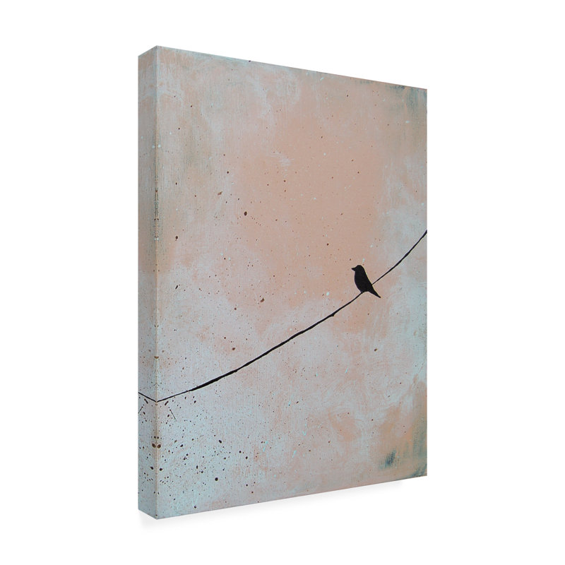 Art de Nicole Dietz, oiseau rose, H 24 po x l 18 po x P 2 po