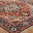 Serapi Heritage Hand-Knotted Wool Medallion Area Rug in Navy-310603129-310603130