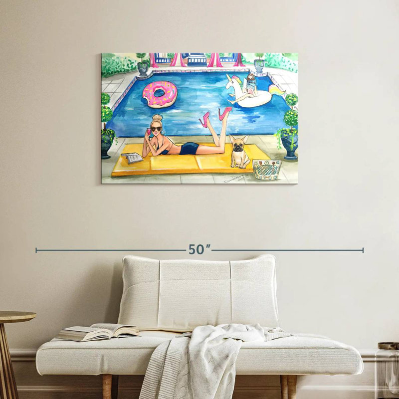 Gillard Summer Pool Party, 24" H x 36" W