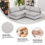 Canapé modulaire rembourré 3 pièces Nuccio