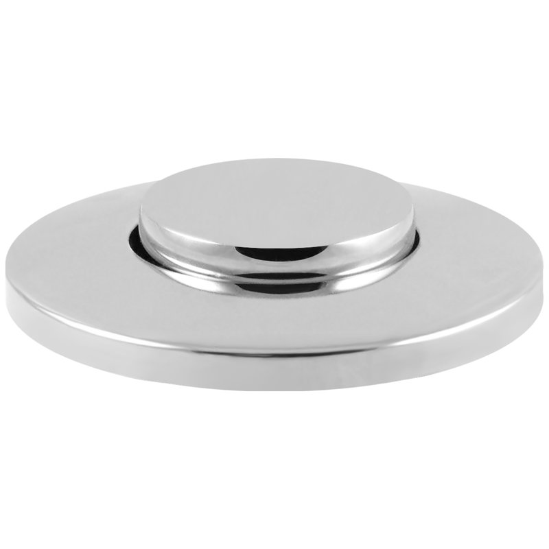 Interrupteur d'air d'évacuation des déchets de cuisine et boîtier de commande à double sortie, bouton de chasse, Chrome poli