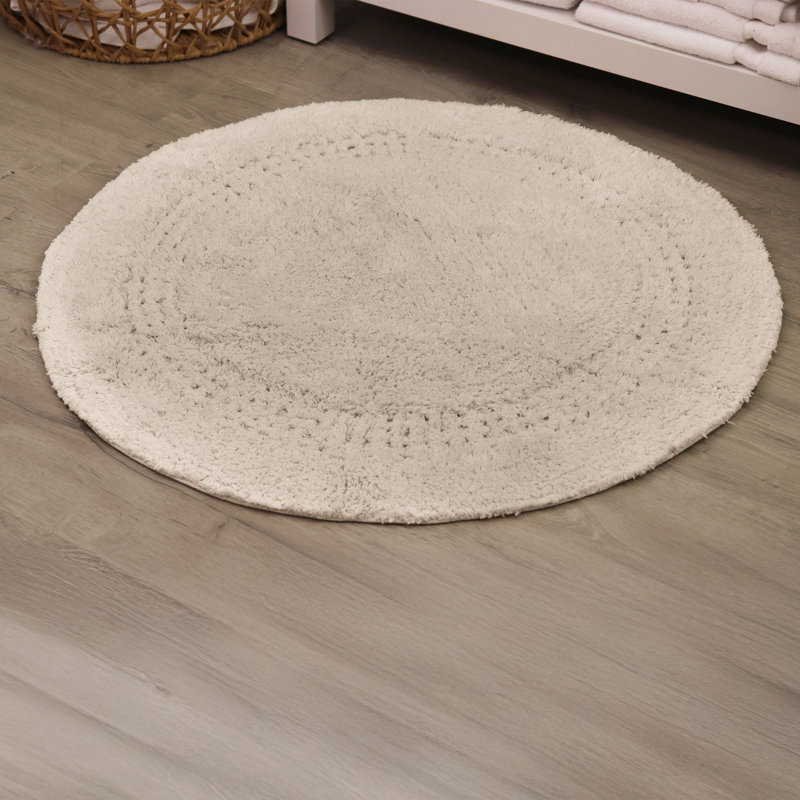Tapis pour salle de bain 100% coton Home Weavers Classy, Ivoire ivoire