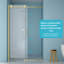 Porte de douche coulissante simple l 48 po x H 76 po - Verre trempé de 8 mm avec cadre en acier inoxydable 304-125362337