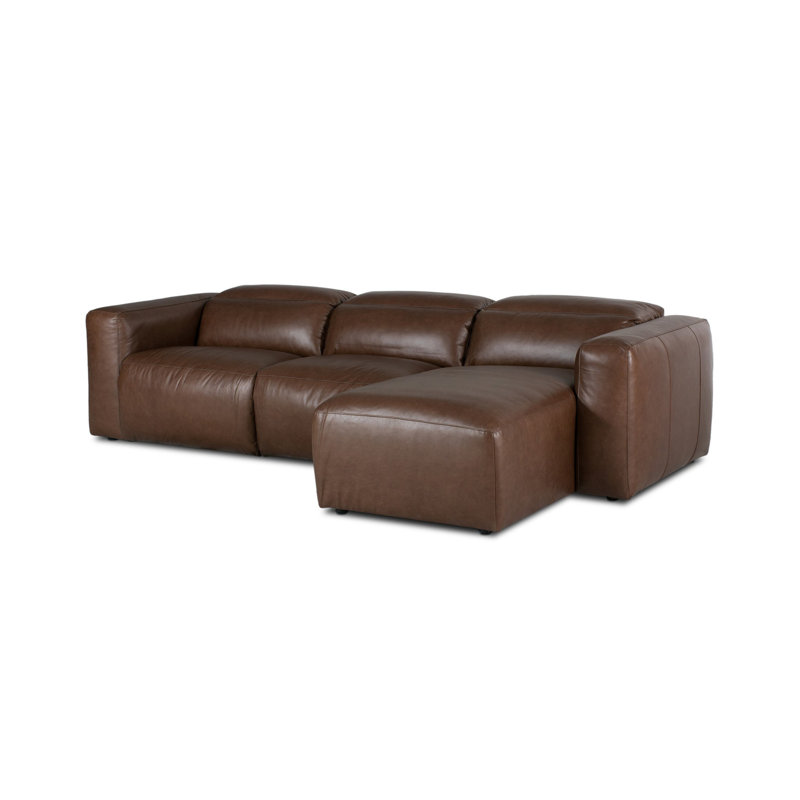 Radley Leather Modular and Reclining Sofa & Chaise, Right Hand Facing, Sonoma Coco Top Grain Leather