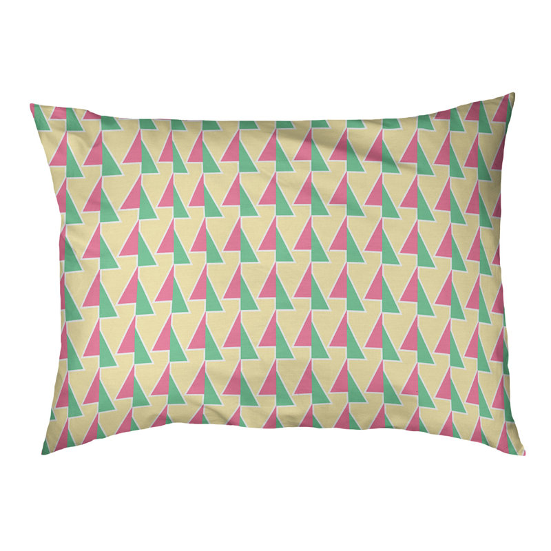 Coussin pour chien Chen, Jaune/vert, Moyen (l 40 po x P 30 po x H 6,5 po)