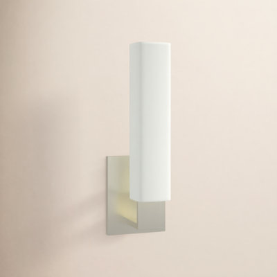 Trenton Single Light Glass Dimmable Armed Sconce