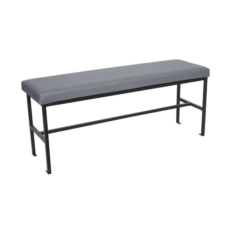 Meghan Restaurant Quality Bench with Grade 4 Vinyl Upholstery, Spanish Gray