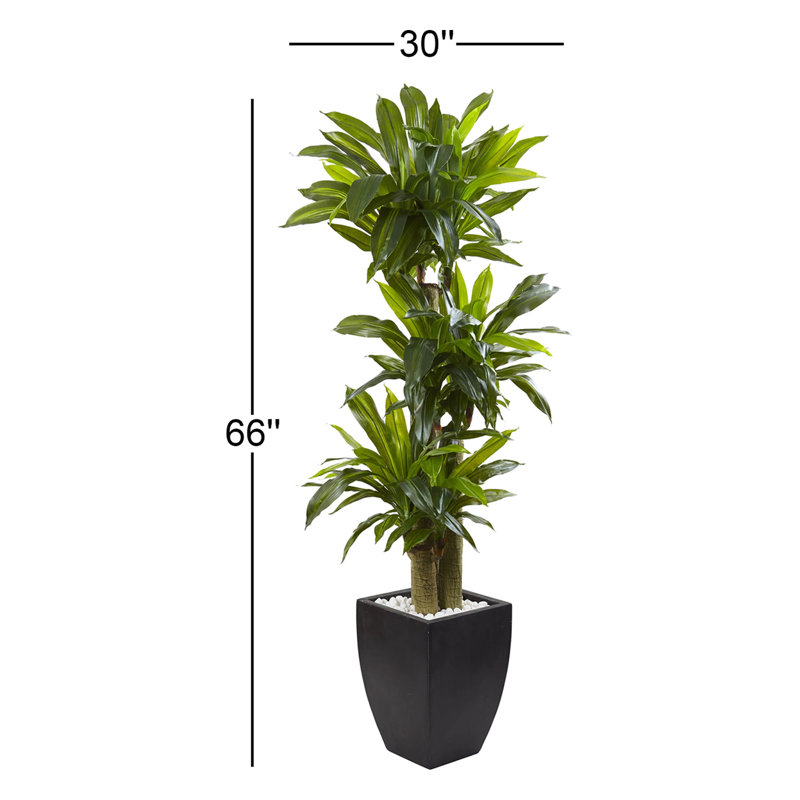 Plante à feuillage artificiel de 50,5 po dans un pot