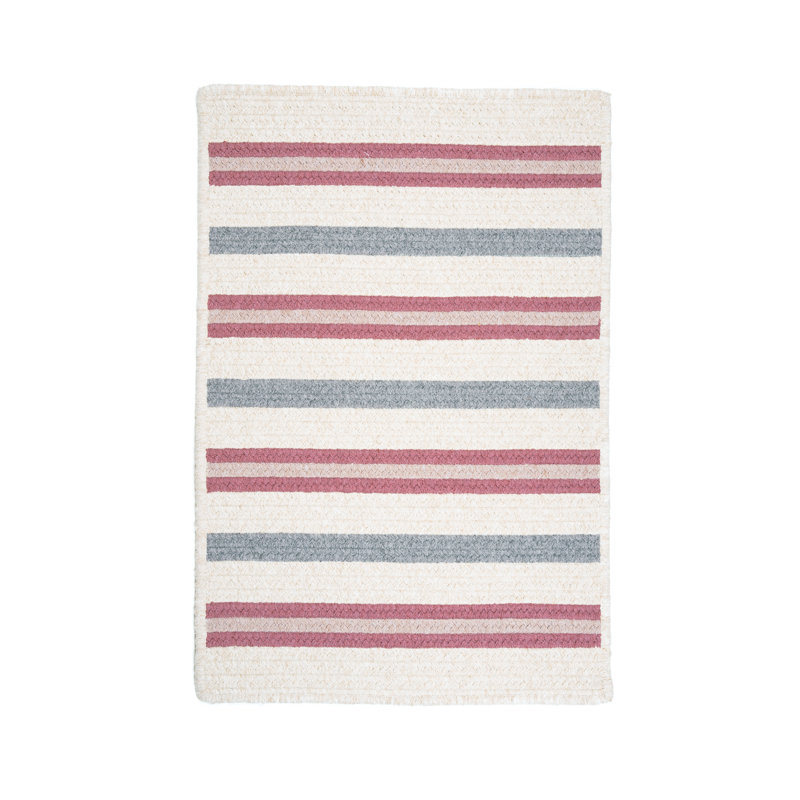 Tapis en laine / polypropylène à rayures Chung, Rectangle 7 pi x 9 pi