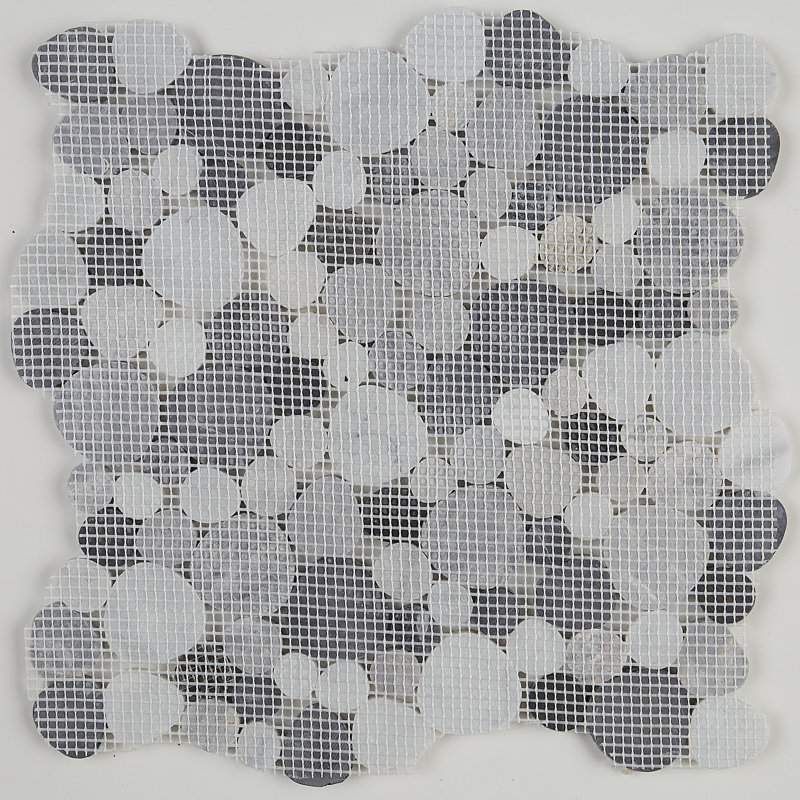 Fashion Accents 12" x 12" Decorative Accent Tile in Black Pebble
