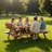 12-Person Picnic Table Set with Benches
