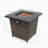 28Inch Wicker Square Fire Pit Table
