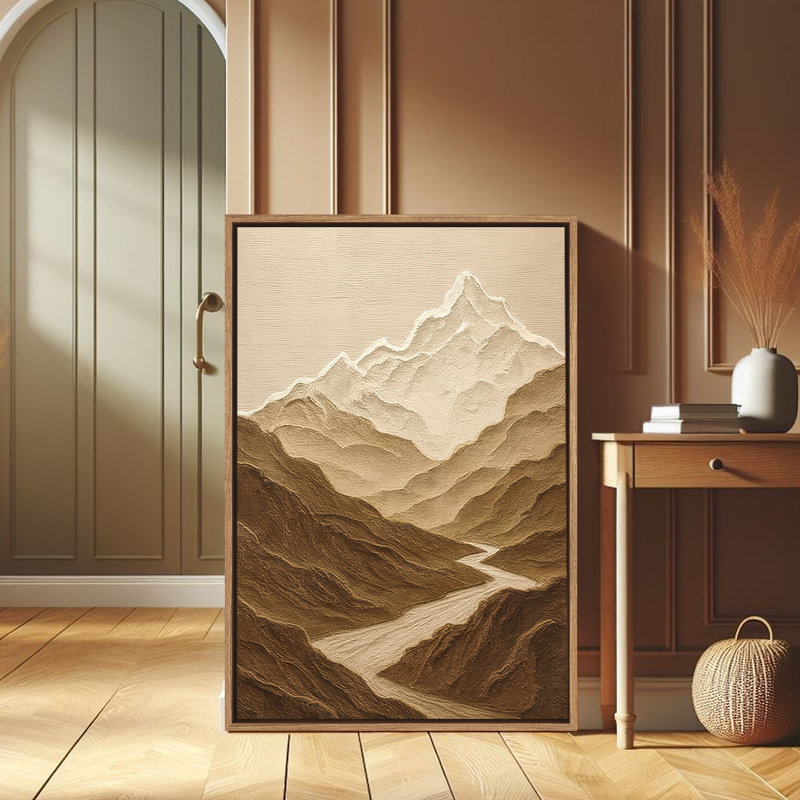 Art mural encadré, rétro, antique, classique pour chambre à coucher , H 36 po x l 24 po, Naturel