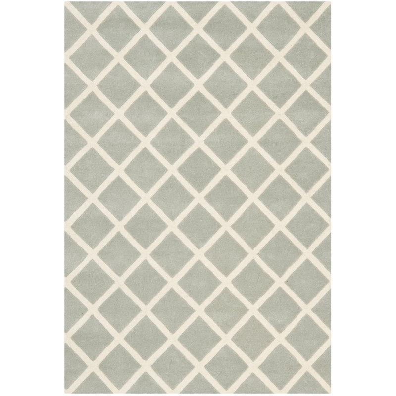 Carver Geometric Wool Hand Woven Area Rug, Rectangle 152 x 244 cm