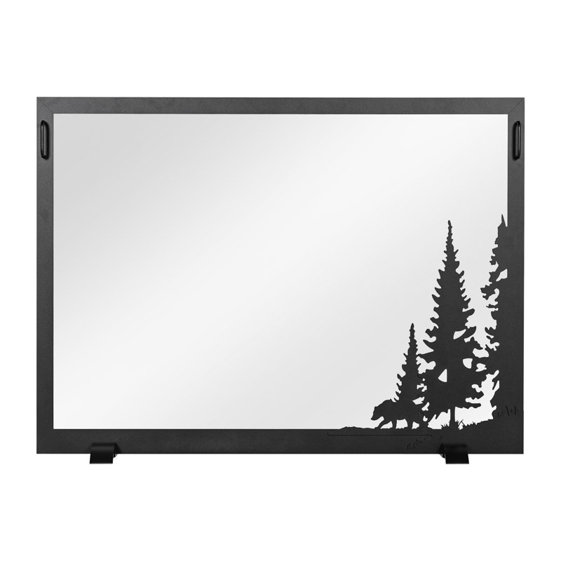 Pare-étincelles en verre 1 panneau Hearth Craft Northwoods Design, H 32 po x l 43 po x P 1 po