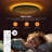 Dimmable LED Flush Mount Ceiling Light with Remote Control Night Light