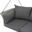 2 balançoires extérieures, tissées, coussin imperméable, siège de balançoire de patio, tissé gris avec coussin et coussins