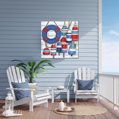 Art sur toile, "Patriotic Buoys"