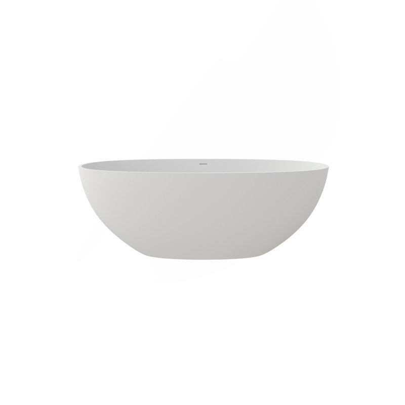 61" Premium Solid Surface Deep Soaking Bathtub