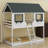 Bunk Bed With Roof, Window, Guardrail, Ladder-374626451