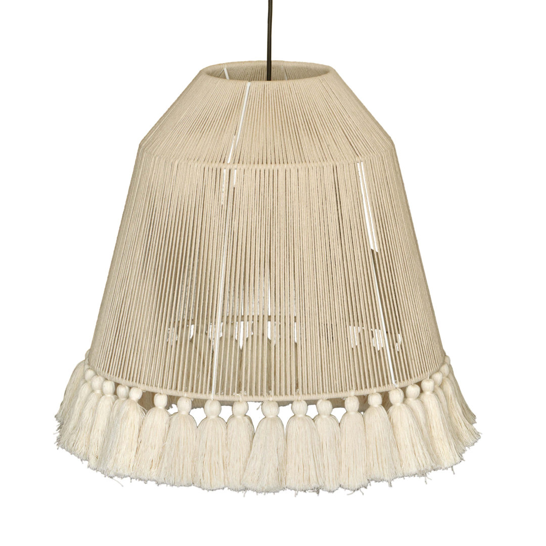 Helen Large Cotton Tasseled Pendant Lamp Bay Isle Home™ 
