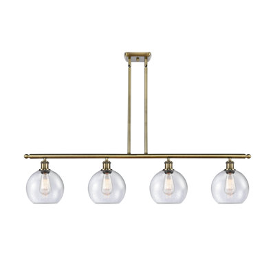 Luminaire suspendu pour îlot de cuisine 4 lumières linéaires Luanne