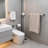 4 Piece Wall Mounted Bathroom Hardware Set in Brushed Nickel Stainless Steel with Towel Bar, Paper Holder and Robe Hook