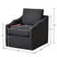 Fauteuil demi-tonneau pivotant rembourré de 28 po de largeur-464413037
