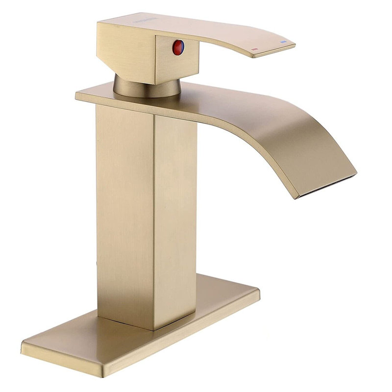 Single-handle Bathroom Faucet, Brushed Gold, 1.2 GPM