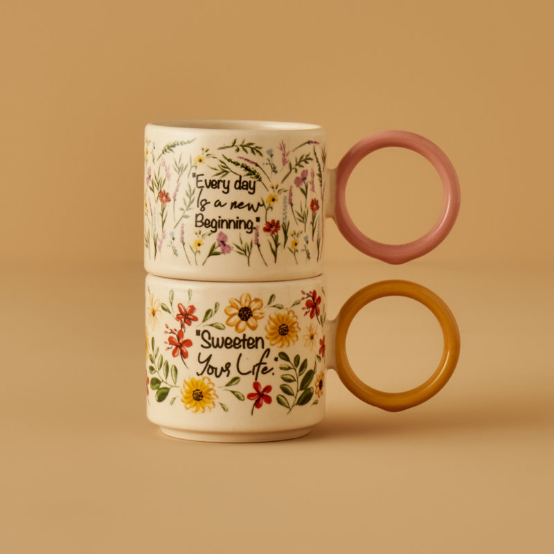 Flores Coffee Cup Set (2 Pieces)