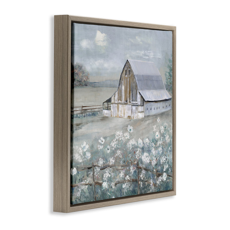 "Blooming Farmhouse Meadow", art mural sur toile flottante par Sally Swatland, H 18 po x l 18 po