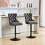 Cuir PU noir avec hauteur réglable et confortable de 2 chaises de bar, dossier pour îlot de cuisine noir-1216902923