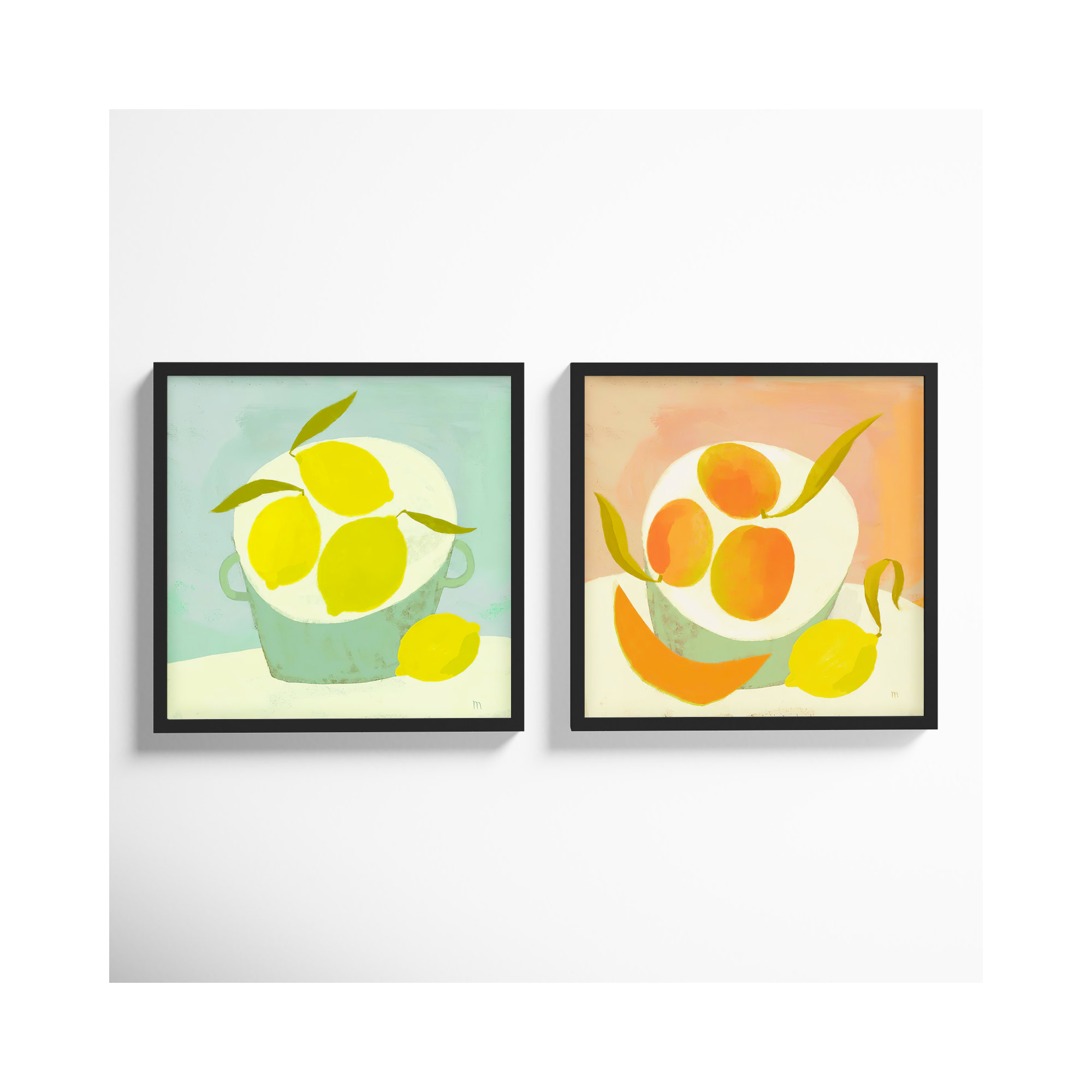 Summer Bounty by StudioM, Black, 16" H x 16" W x 1.25" D