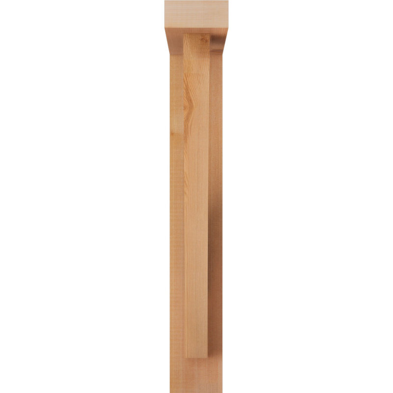 Thorton Block Bracket with Offset Brace, 24 x 16, 3 1/2"W Western Red Cedar (Smooth)