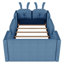 Lit plateforme simple tapissier avec coussin en lapin, lit pour enfants avec rails latéraux amovibles, bleu (date d’arrivée prévue le 2025/1/15)-122646060