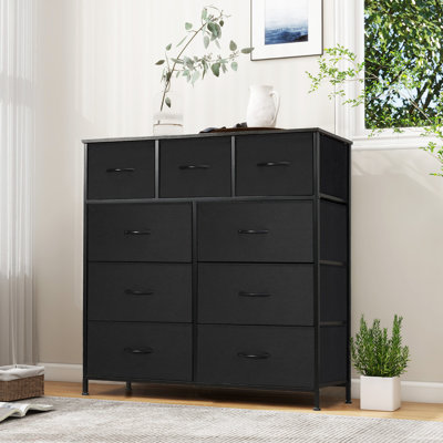9 Dresser, Chest of Drawers with Wide 39.4