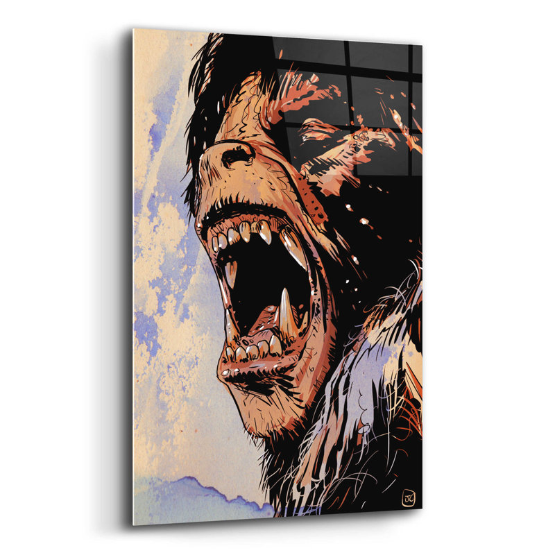 Un loup-garou américain - impression sans cadre, H 16 po x l 12 po x P 0,13 po