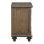 Table de chevet de chambre à coucher de style rustique avec 3 tiroirs au fini placage de pacane classique patiné