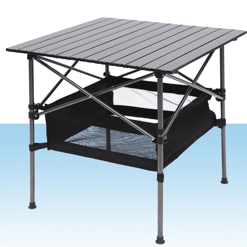 Table de pique-nique portable et pliable, H 27,60 po x l 44,50 po x P 27,60 po