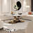 Modern simple oval rock plate coffee table-104977482-104977484