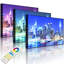 New York City, Skyline Bridge At Night by No - Wrapped Canvas Print-49671720-49671721